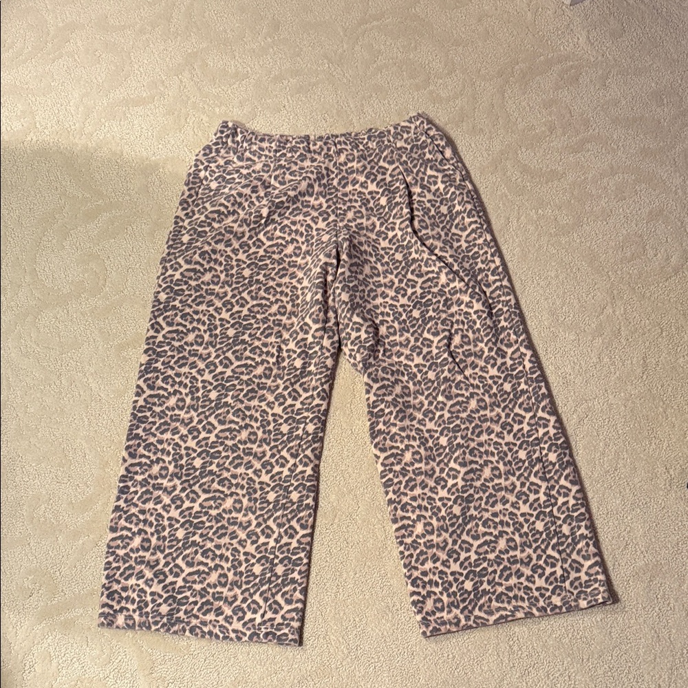 Aerie Leopard Print Wide Leg Pants